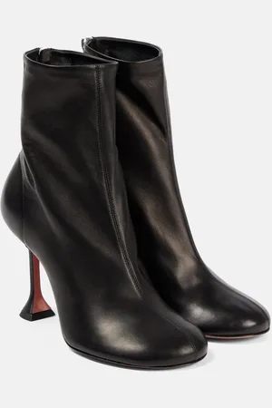 Amina Muaddi Ankle Boots Iris 95 aus Leder