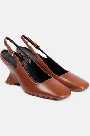 DRIES VAN NOTEN Slingback-Pumps aus Leder