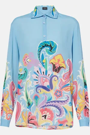 Etro Bedrucktes Hemd aus Satin