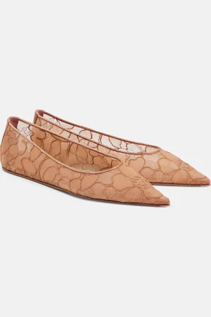 Amina Muaddi Ballerinas Barbara aus Spitze