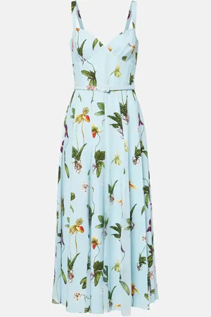 Oscar de la Renta Midikleid aus Cady