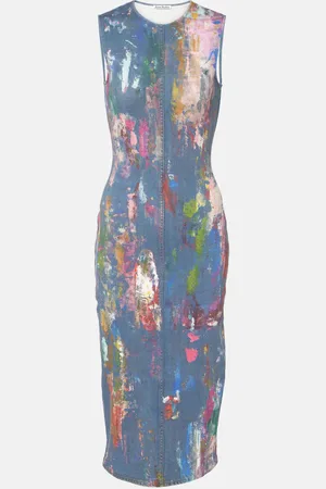 Acne Studios Bedrucktes Midikleid Enka