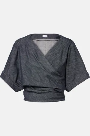 Brunello Cucinelli Top aus Denim