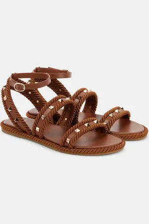 VALENTINO GARAVANI Sandalen Rockstud Torchon mit Leder