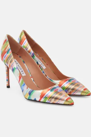 Aquazzura Pumps Purist 85 aus Metallic-Leder