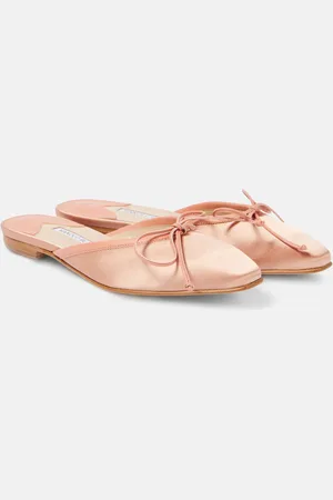 Manolo Blahnik Slippers Ballerimu 10 aus Satin