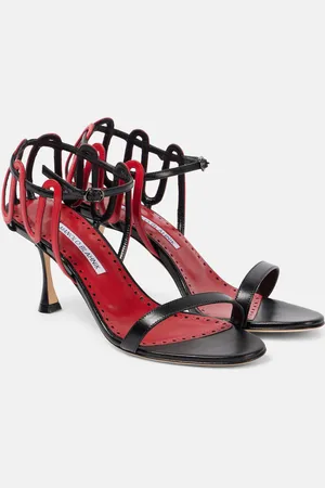 Manolo Blahnik Sandalen Chafarsan 70 aus Leder