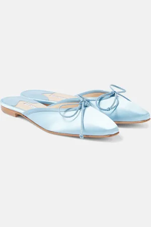 Manolo Blahnik Slippers Ballerimu 10 aus Satin