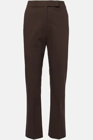 Max Mara Cropped-Hose Okra aus Baumwolle