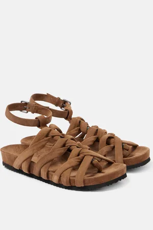 Brunello Cucinelli Sandalen aus Veloursleder