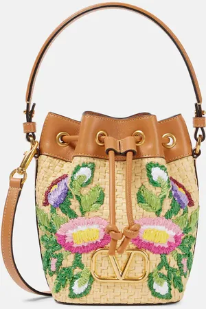 VALENTINO GARAVANI Bucket-Bag VLogo Signature aus Raffiabast