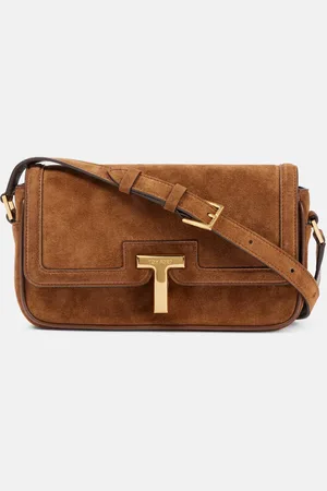Tom Ford Schultertasche Wallis Mini aus Veloursleder
