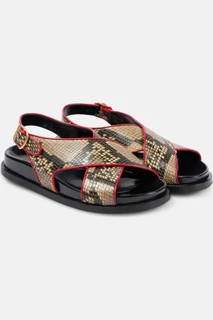 DRIES VAN NOTEN Slingback-Sandalen aus Leder