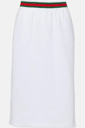 Gucci Midirock aus Baumwoll-Jersey