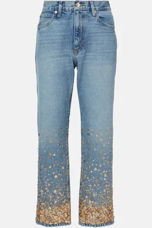 Frame Verzierte Straight Jeans The Champagne