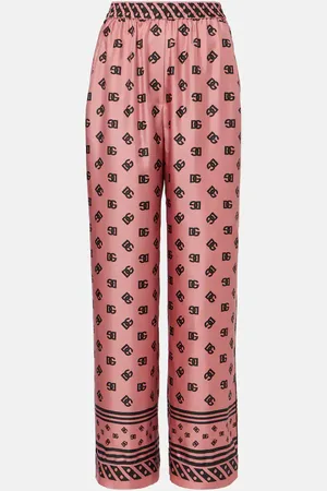 Dolce & Gabbana Palazzo-Hose DG aus Seidensatin