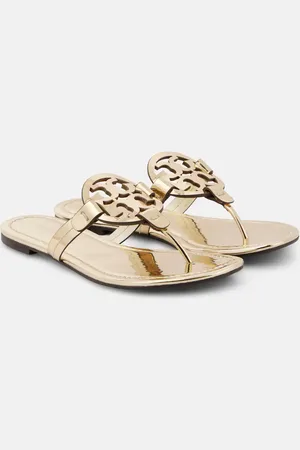 Tory Burch Sandalen Miller aus Metallic-Leder
