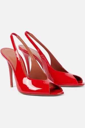 Amina Muaddi Slingback-Pumps Kristina 105 aus Lackleder