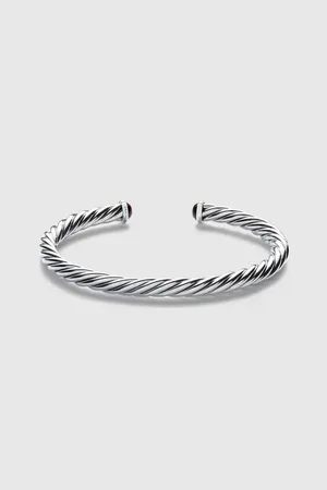 David Yurman Armreif Cable aus Sterlingsilber mit 14kt Gelbgold und Hämatit