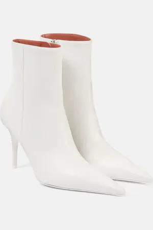 Amina Muaddi Ankle Boots Barbara 90 aus Leder