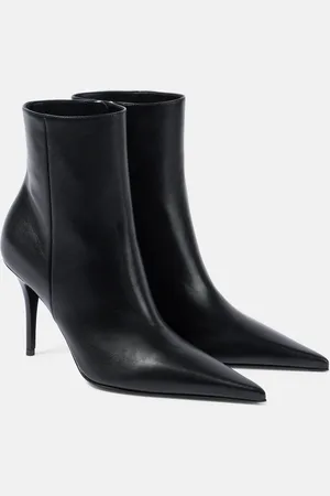 Amina Muaddi Ankle Boots Barbara 90 aus Leder