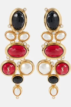 Saint Laurent Verzierte Clip-Ohrringe Cassandre