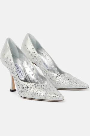 Jimmy Choo Pumps Ziri 90 aus Satin mit Kristallen