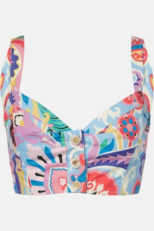 Etro Bedrucktes Cropped-Top aus Baumwolle