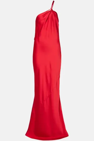 Norma Kamali One-Shoulder-Robe aus Satin