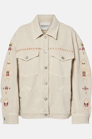 Marant Etoile Bestickte Jeansjacke Manona
