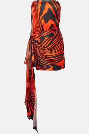 DAVID KOMA Bedrucktes Bustier-Kleid