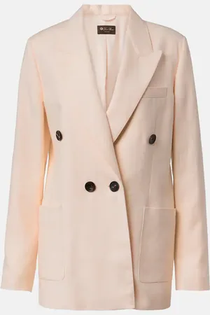 Loro Piana Blazer Genny aus Leinen und Wolle