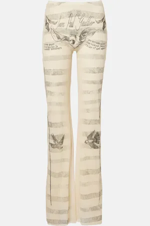 Jean Paul Gaultier Schlaghose aus Mesh