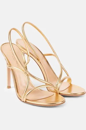 Gianvito Rossi Sandalen 105 aus Metallic-Leder