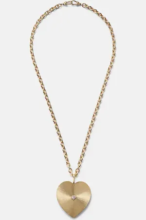 Marie Lichtenberg Halskette Heart Jumbo aus 18kt Gelbgold mit Diamant