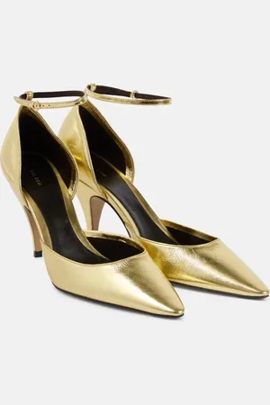 The Row Pumps Liisa aus Metallic-Leder