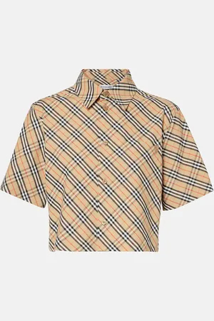 Burberry Cropped-Hemd Check aus Baumwolle