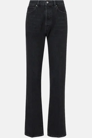 Frame High-Rise Straight Jeans The Vertical