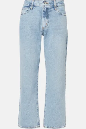 Frame High-Rise Straight Jeans The Hang