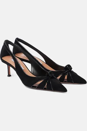 Aquazzura Pumps Premiere 50 aus Veloursleder mit Leder