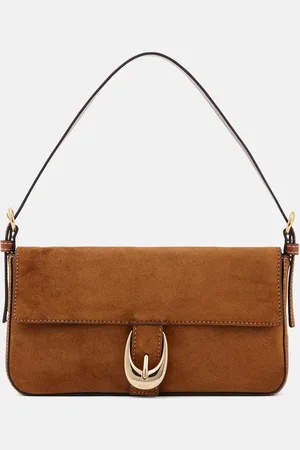 Staud Schultertasche Harlow aus Veloursleder