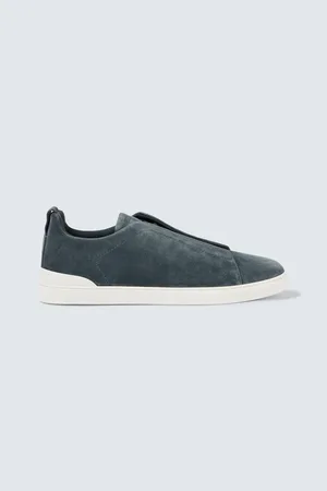 Ermenegildo Zegna Sneakers Triple Stitch aus Veloursleder