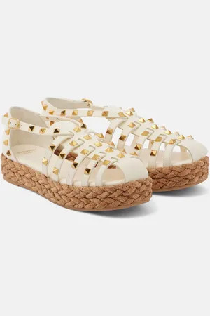 VALENTINO GARAVANI Plateausandalen Rockstud Cork aus Leder