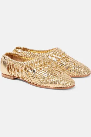 Simkhai Ballerinas Eden aus Metallic-Leder