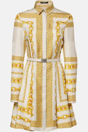 VERSACE Hemdblusenkleid Treasure aus Seiden-Twill