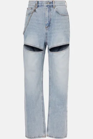 AREA Verzierte Wide-Leg Jeans