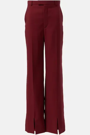 Gucci Gerade Low-Rise Hose aus Wolle