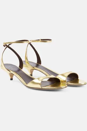 The Row Sandalen Vika 35 aus Metallic-Leder