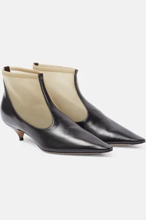 The Row Ankle Boots aus Mesh und Leder