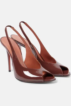 Amina Muaddi Slingback-Pumps Kristina 105 aus Lackleder
